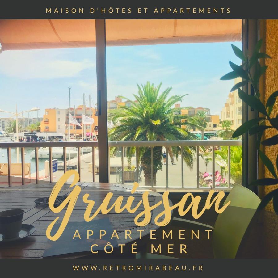 Retromirabeau "Cote Mer" - 29M2 - Lumineux - Terrasse Loggia - Vue Marina - Parking Securise - 2 A 3 Pers - Emplacement Top - Cheques Vacances Connect Gruissan Dış mekan fotoğraf