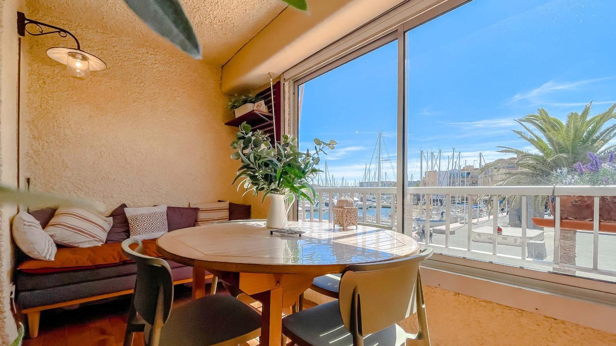 Retromirabeau "Cote Mer" - 29M2 - Lumineux - Terrasse Loggia - Vue Marina - Parking Securise - 2 A 3 Pers - Emplacement Top - Cheques Vacances Connect Gruissan Dış mekan fotoğraf
